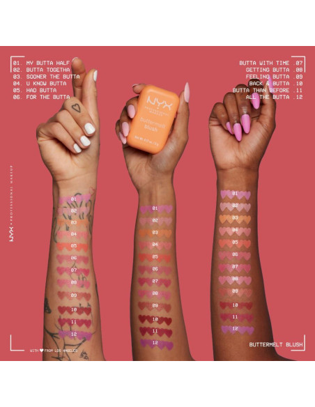 Rubor en Polvo NYX Buttermelt 4.8g - Vegano y Resistente