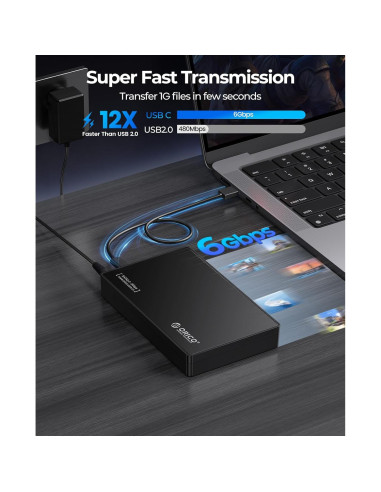 Caja Disco Duro Externo ORICO 3.5" SATA III USB 3.1 20TB
