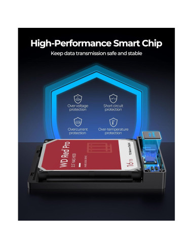 Caja Disco Duro Externo ORICO 3.5" SATA III USB 3.1 20TB