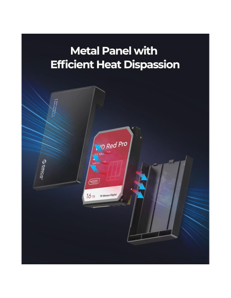 Caja Disco Duro Externo ORICO 3.5" SATA III USB 3.1 20TB