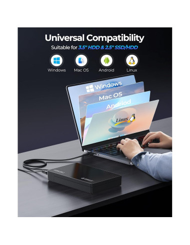 Caja Disco Duro Externo ORICO 3.5" SATA III USB 3.1 20TB