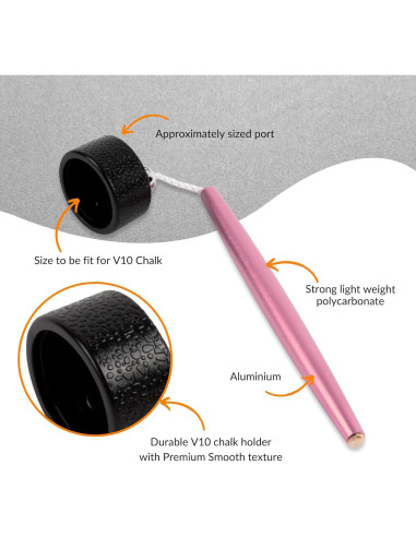 Soporte de Tiza de Aluminio Cru5h para Billar - Rosa