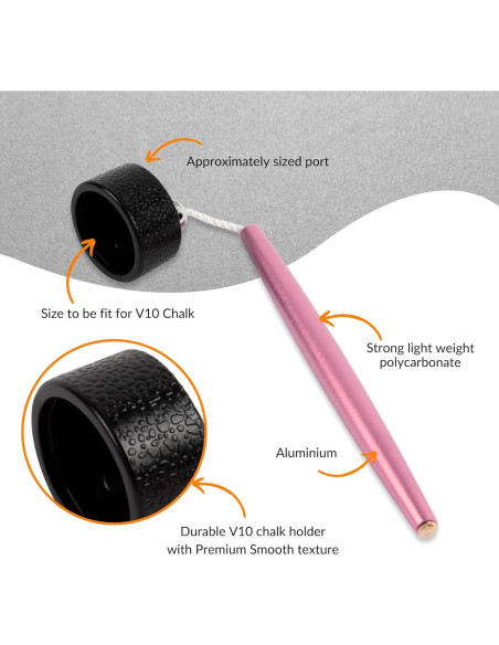 Soporte de Tiza de Aluminio Cru5h para Billar - Rosa