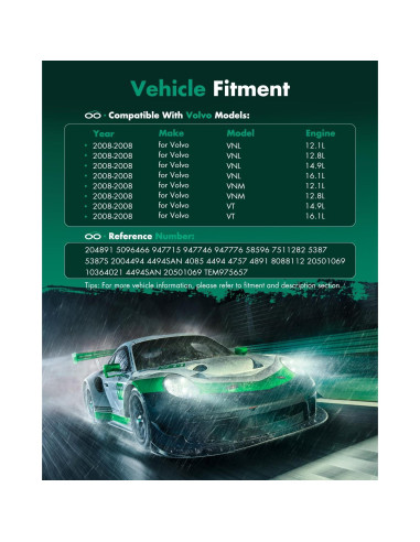 Compresor de Aire Acondicionado SCITOO para Volvo VNL VNM VT 2008
