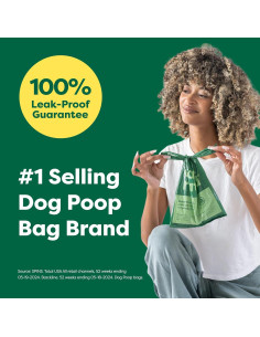 Bolsas para Excrementos de Perro Earth Rated, 120 Unidades, Extra Anchas, 100% a Prueba de Fugas 2