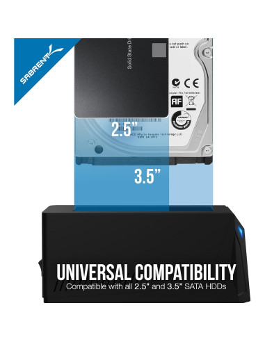 Estación de Acoplamiento SATA Sabrent EC-UBLB USB 3.0 2.5/3.5"