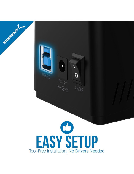 Estación de Acoplamiento SATA Sabrent EC-UBLB USB 3.0 2.5/3.5"