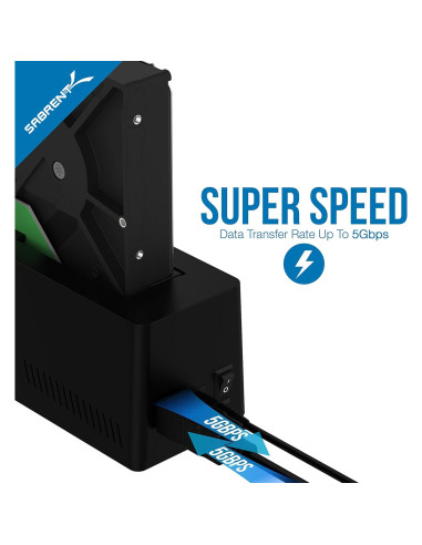 Estación de Acoplamiento SATA Sabrent EC-UBLB USB 3.0 2.5/3.5"