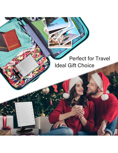 Espejo de Maquillaje Iluminado KOOKIN 26.67x16.26cm LED Ajustable