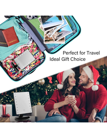 Espejo de Maquillaje Iluminado KOOKIN 26.67x16.26cm LED Ajustable