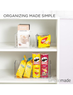 Bins Organizadores Transparentes SIMPLEMADE - Paquete de 3 2