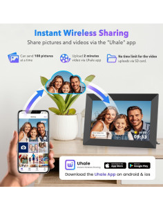 Marco de Fotos Digital WONNIE 10.1" IPS HD 32GB WiFi 2