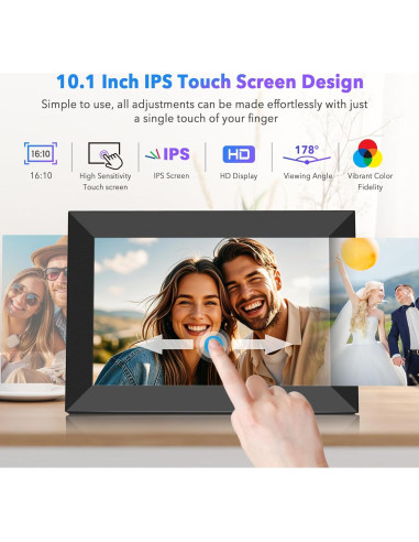 Marco de Fotos Digital WONNIE 10.1" IPS HD 32GB WiFi