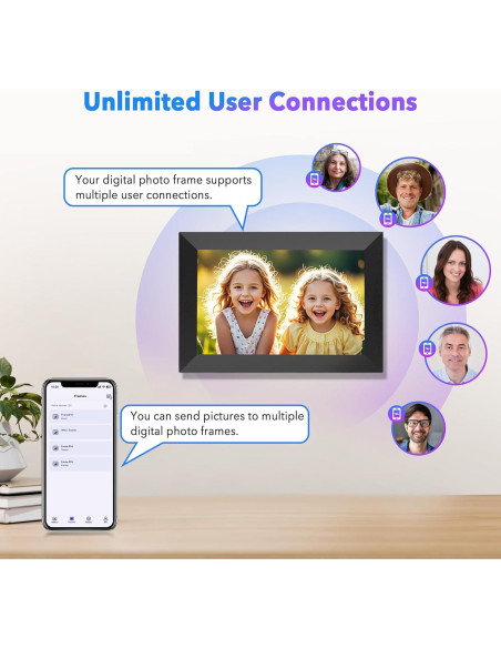 Marco de Fotos Digital WONNIE 10.1" IPS HD 32GB WiFi