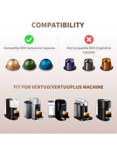 Kit de Cápsulas Reutilizables Sootozy para Nespresso Vertuo - 100 Tapas de Aluminio 2