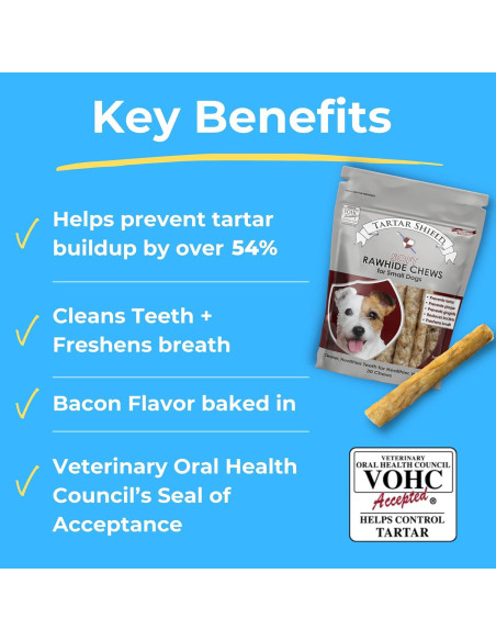 Golosinas Dentales Tartar Shield para Perros Pequeños - 12 Unidades