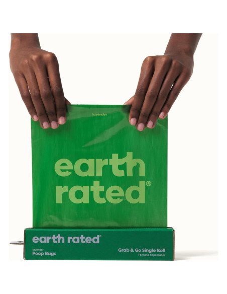 Bolsas de Poop para Perros Earth Rated, 100 Unidades Aroma Lavanda