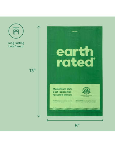Bolsas de Poop para Perros Earth Rated, 100 Unidades Aroma Lavanda