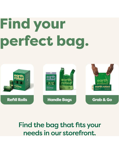 Bolsas de Poop para Perros Earth Rated, 100 Unidades Aroma Lavanda