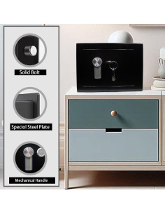 Caja Fuerte Pequeña Yuanshikj de Acero con Llave 2.3 kg 2