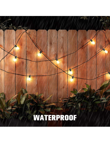 Luces Solares de Cuerda OOOLED 30.48m IP65 Vintage Edison