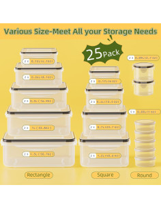 50 Contenedores de Almacenamiento Herméticos JSCARES - Apto Microondas 2