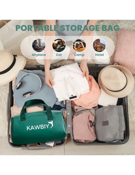 Manta con peso KAWBIYJ 3.18 kg 101.6x177.8 cm Verde