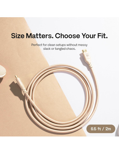 Cable HDMI 2.1 Pixio Beige 1.83 m Ultra Alta Velocidad 8K