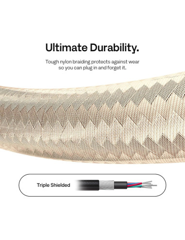 Cable HDMI 2.1 Pixio Beige 1.83 m Ultra Alta Velocidad 8K