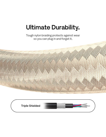 Cable HDMI 2.1 Pixio Beige 1.83 m Ultra Alta Velocidad 8K