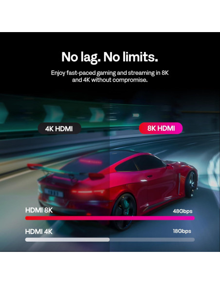 Cable HDMI 2.1 Pixio Beige 1.83 m Ultra Alta Velocidad 8K