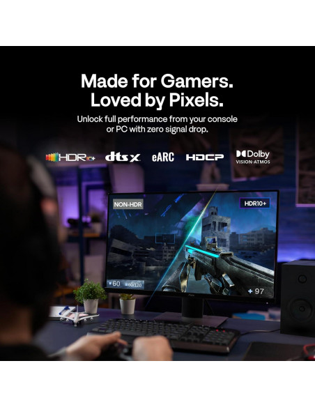 Cable HDMI 2.1 Pixio Beige 1.83 m Ultra Alta Velocidad 8K