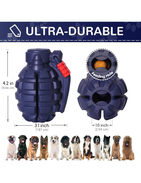 Juguete para Perros Indestructible Fairsh-03 Azul 10.67x7.87cm