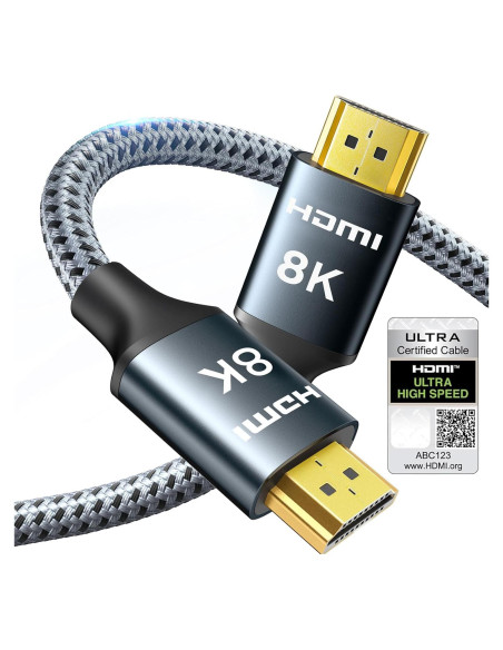 Cable HDMI ARISKEEN 8K 1 Pie 48Gbps Alta Velocidad