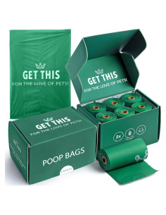 Bolsas de Poop Ecológicas GET THIS - 180 Unidades 33x23 cm