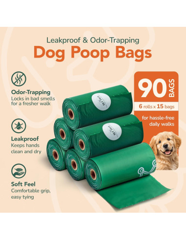 Bolsas de Poop Ecológicas GET THIS - 180 Unidades 33x23 cm