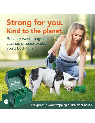 Bolsas de Poop Ecológicas GET THIS - 180 Unidades 33x23 cm