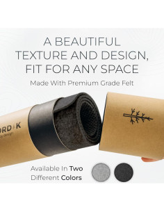 Alfombrilla de Escritorio Fieltro Nordik 89x43 cm Carbón 2