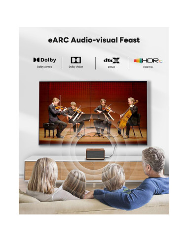 Cable HDMI 2.1 Yauhody 0.61m 48Gbps 8K 60Hz Trenzado