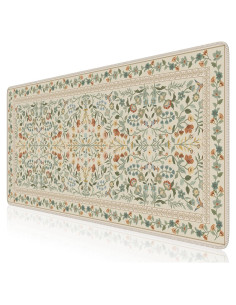 Alfombrilla de Escritorio Grande iCasso Beige 90x40 cm Antideslizante