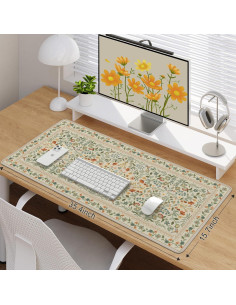 Alfombrilla de Escritorio Grande iCasso Beige 90x40 cm Antideslizante 2