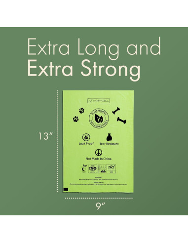 Bolsas Compostables para Perros y Gatos Carrywell 300 Unidades