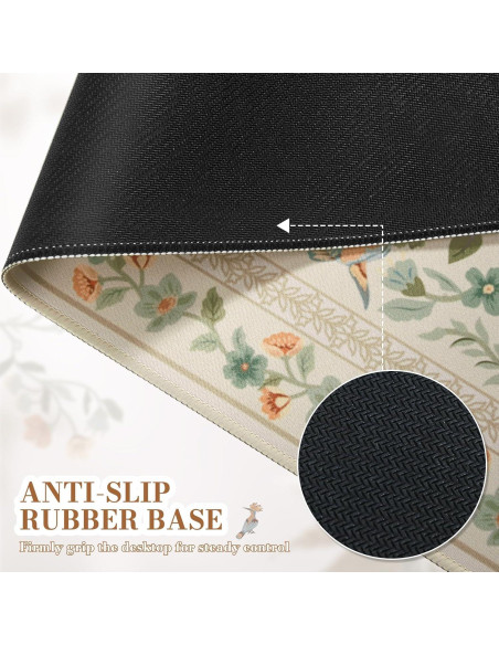 Alfombrilla de Escritorio Grande iCasso Beige 90x40 cm Antideslizante