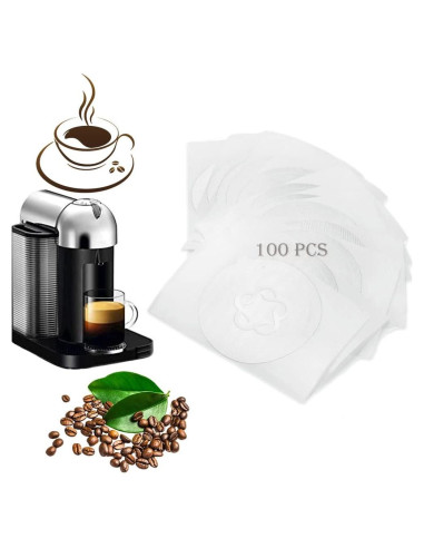 100 Tapas de Aluminio Zokrintz para Cápsulas Nespresso 57mm