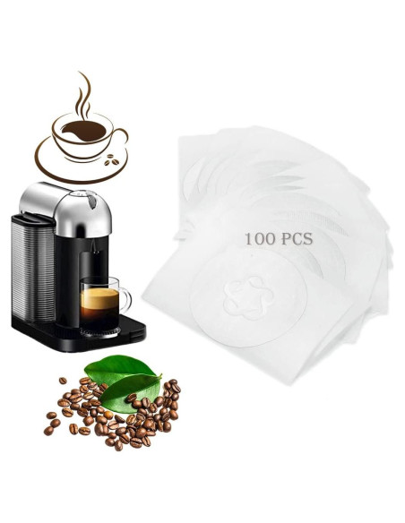 100 Tapas de Aluminio Zokrintz para Cápsulas Nespresso 57mm