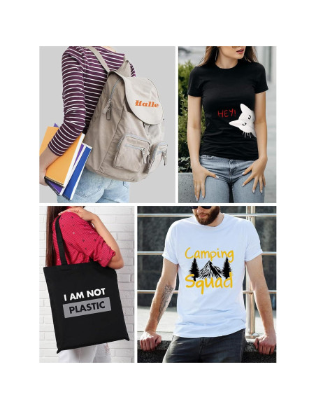 Vinilo de Transferencia Térmica YUITCE 33-Pack 30.48x25.4cm Negro