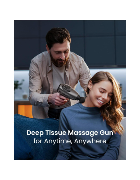 Pistola de Masaje RENPHO R-WMG01 6 Cabezas 15 Velocidades