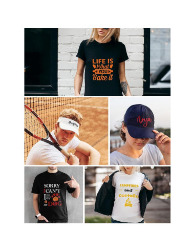 Vinilo de Transferencia Térmica YUITCE 33-Pack 30.48x25.4cm Negro