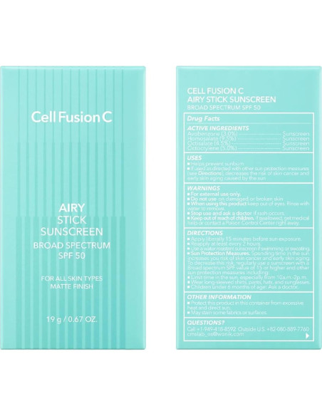 Protector Solar Stick Cell Fusion C Airy SPF 50 - 50ml