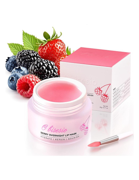 Mascarilla Labial Nocturna Obisesio 20g Hidratante con Escualano
